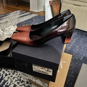 Prada ombré red patent leather heels- size 7